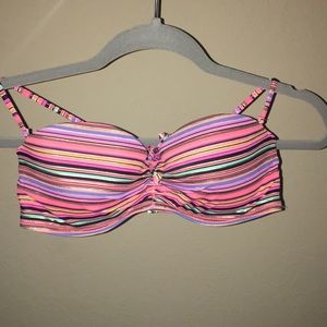 🌈 👙💕 PINK Underwire Strapless Bandeau Bikini